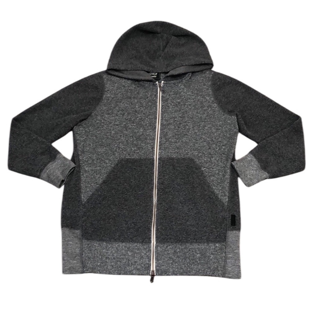Roots Fleece Hoodie Size Medium Gray Hooded Sweatshirt